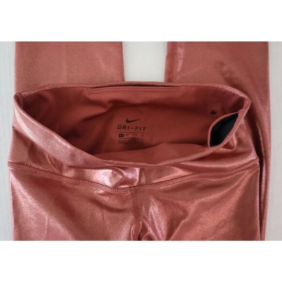 Nike Women's Sz XS Red Metallic Nike One Icon Clash 7/8 Tight Fit Leggings $85 - Picture 4 of 11
